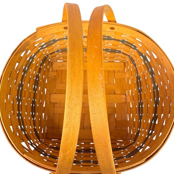 1996 Longaberger community Basket Traditions Collection Woven Basket Dual Handle - Picture 8 of 8